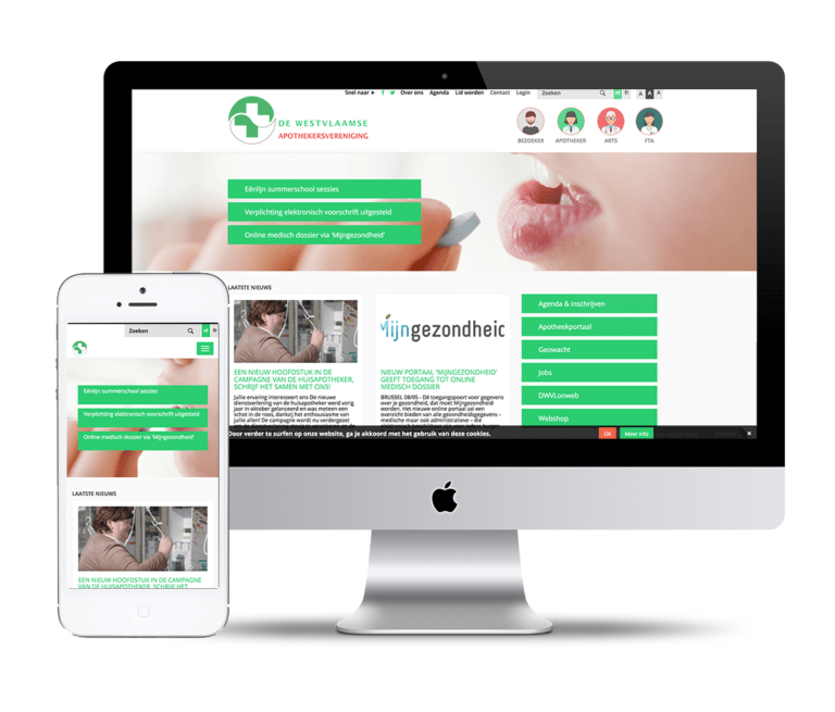 Website de Westvlaamse Apothekersvereniging