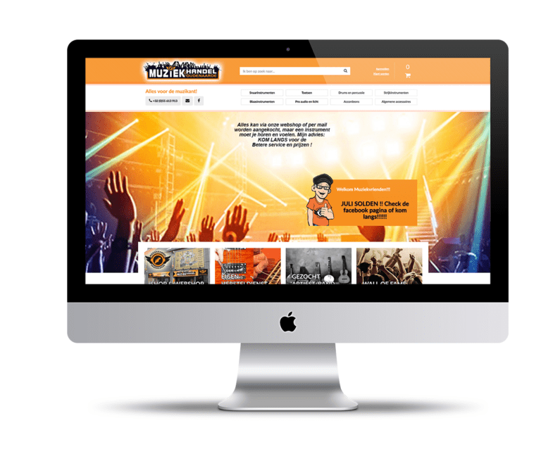 Webshop muziekhandel Oudenaarde